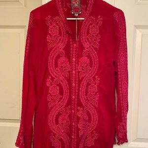 Johnny was embroidered blouse